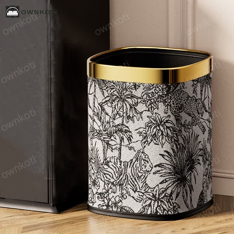 Forest Double-layer Decorative Trash Can