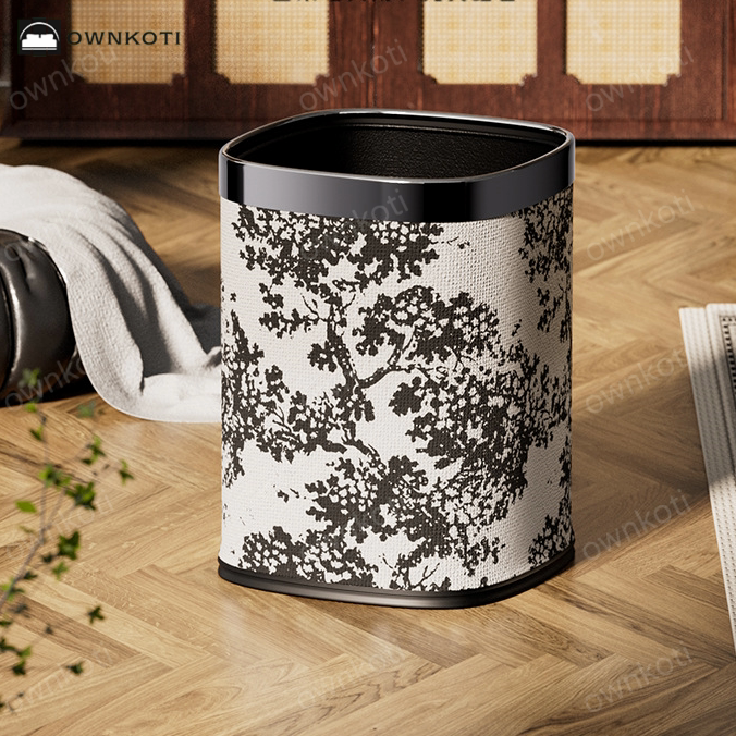 Forest Double-layer Decorative Trash Can