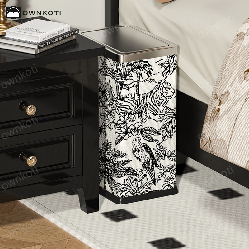 Forest Rectangular Trash Can with Swing Lid