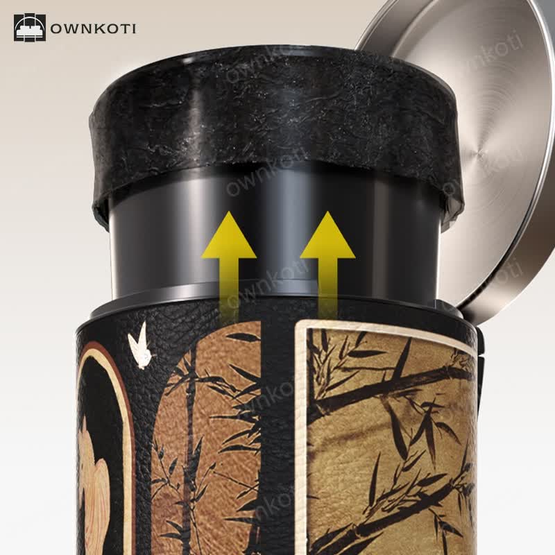 Luxurious Leather Vintage Trash Can