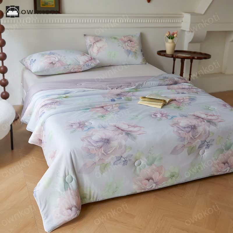 Blooming Flower Cooling Lightweight Quilt