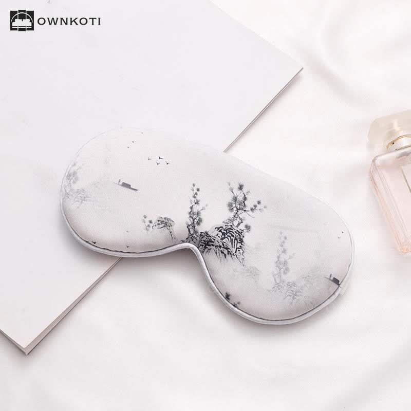 Elegant Landscape Painting Print Sleep Eye Mask