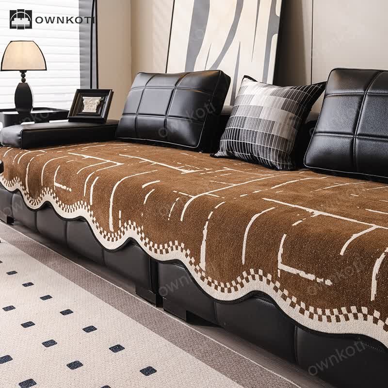 Modern Luxury Wavy Non-slip Sofa Cover