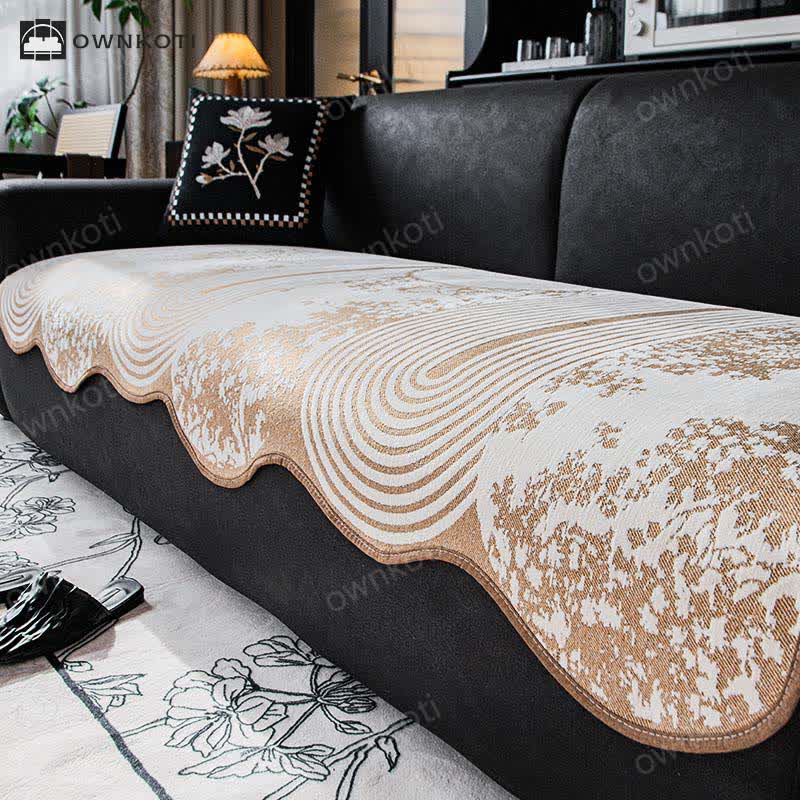 Retro Wave Plant Non-slip Sofa Cover