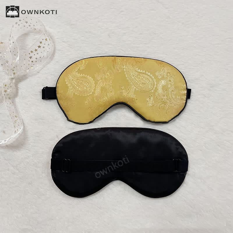 Simulated Silk Paisley Pattern Sleeping Eye Mask