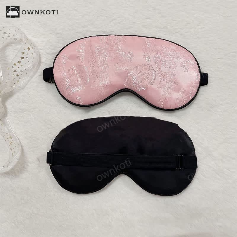 Simulated Silk Paisley Pattern Sleeping Eye Mask