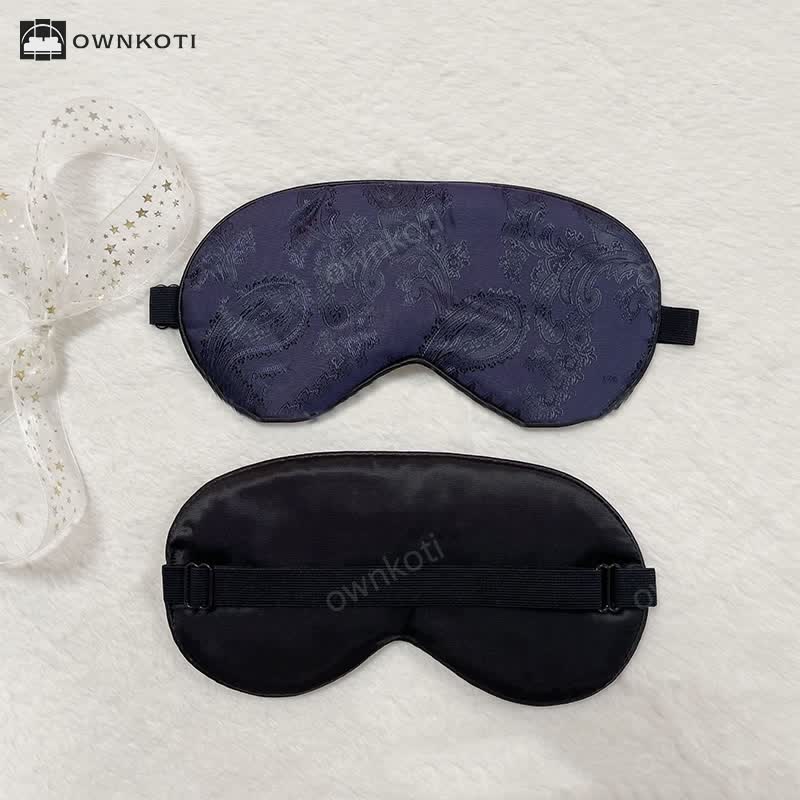 Simulated Silk Paisley Pattern Sleeping Eye Mask