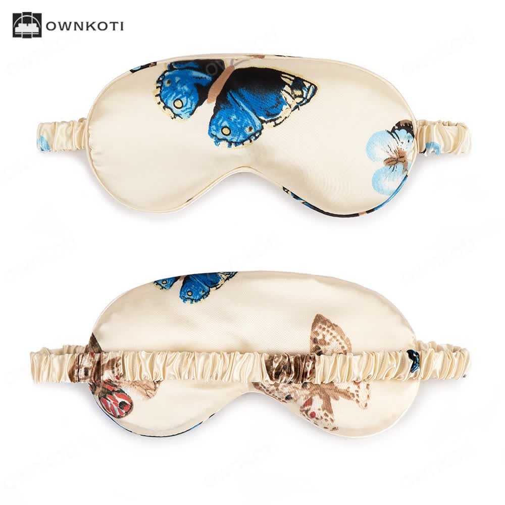 Cute Printed Silk Blackout Sleep Eye Mask