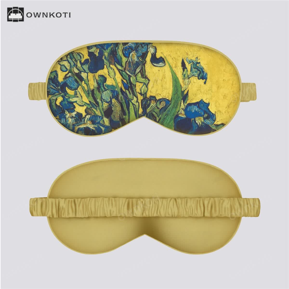 Art Floral Print Silk Satin Eye Mask