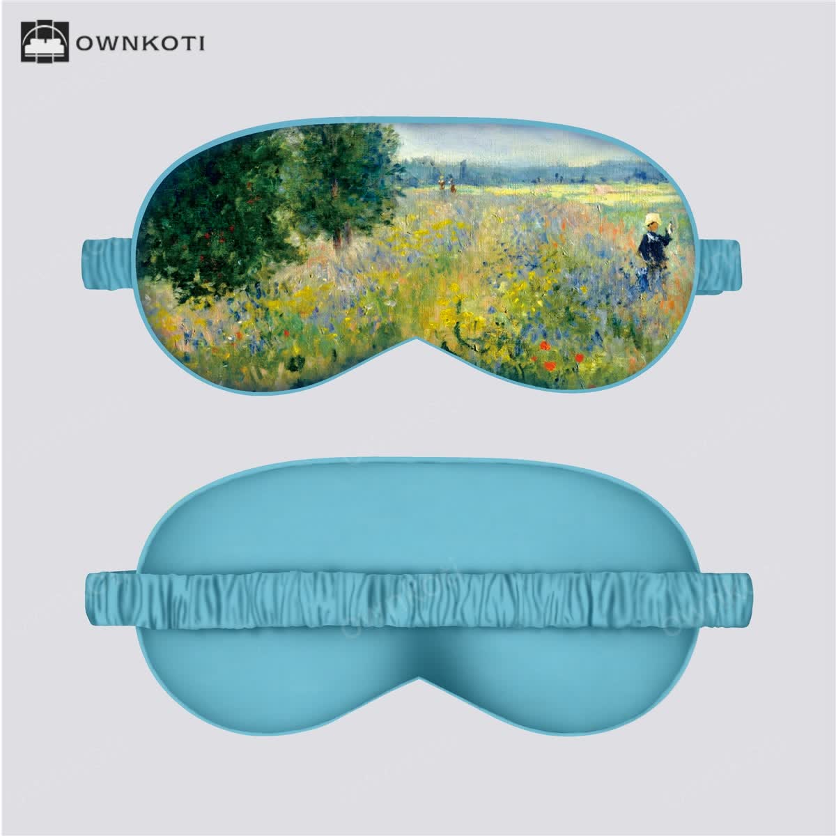 Art Floral Print Silk Satin Eye Mask