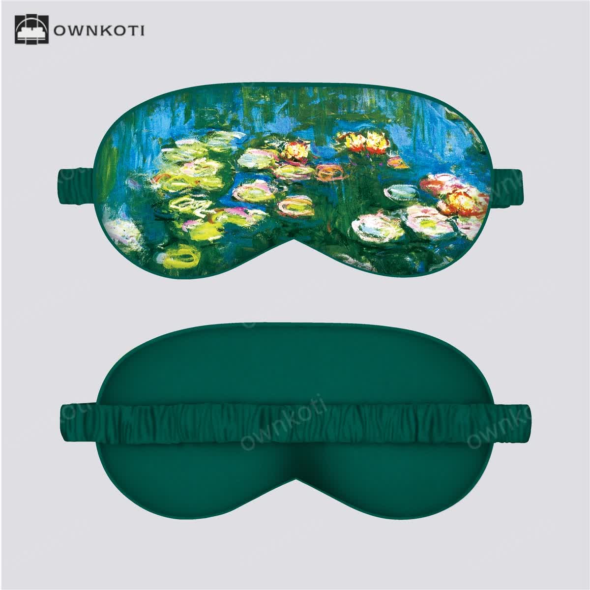 Art Floral Print Silk Satin Eye Mask