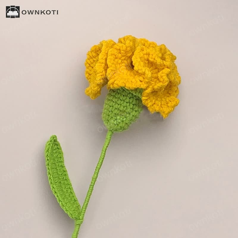 Creative Handmade Knitted Crochet Carnation