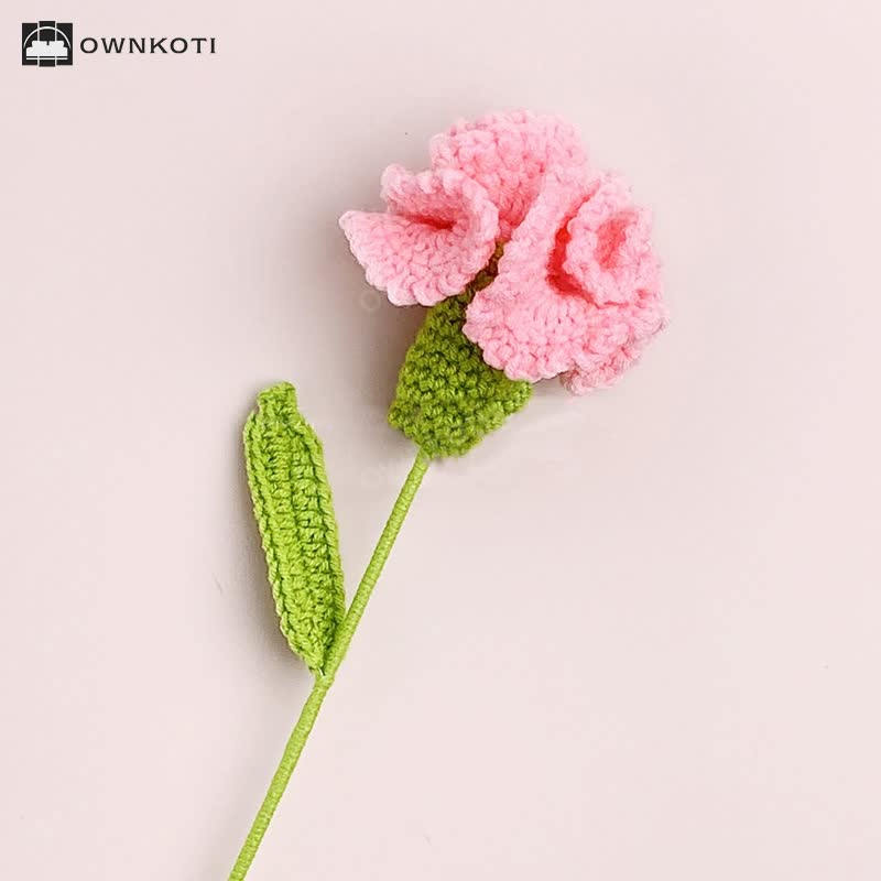 Creative Handmade Knitted Crochet Carnation