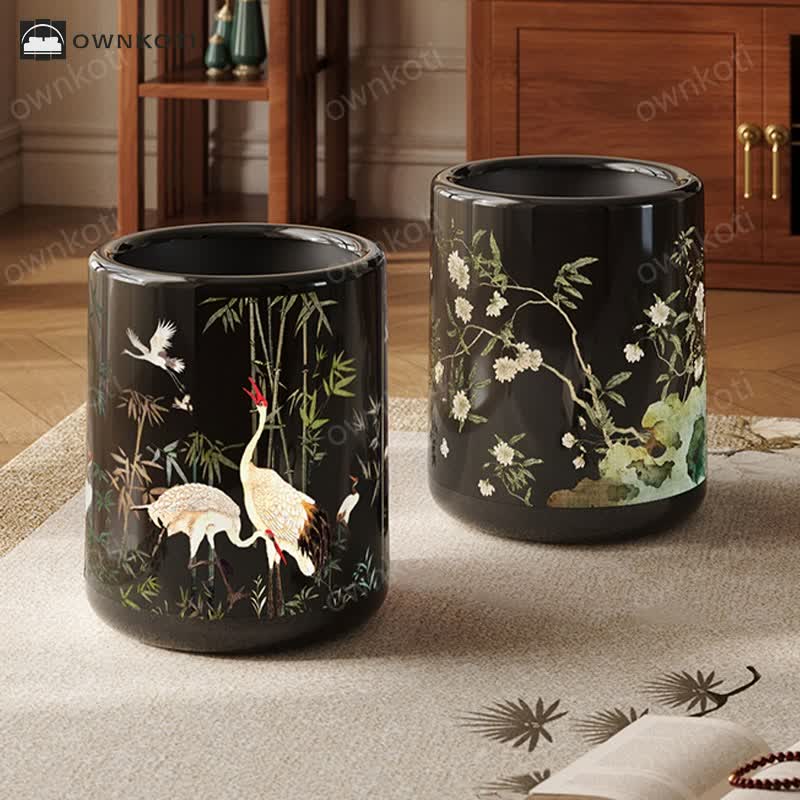 Pastoral Large Capacity Durable Trash Can