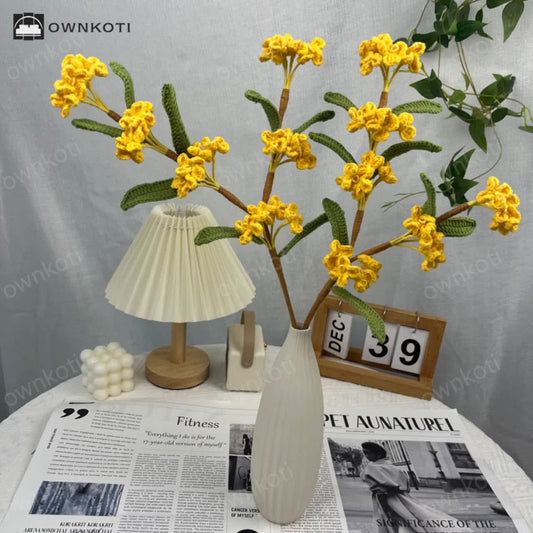 Handmade Knitted Crochet Osmanthus Fragrans Bouquet