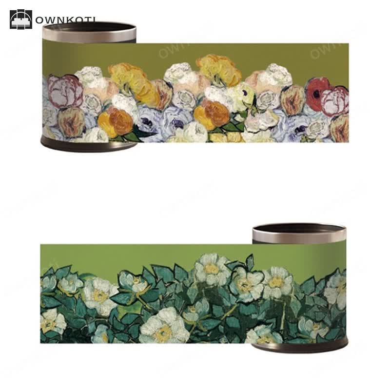 Elegant Oil-painting Large Capacity Waste Bin