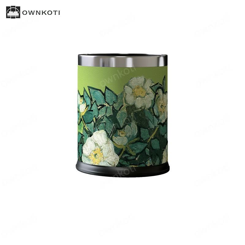Elegant Oil-painting Large Capacity Waste Bin