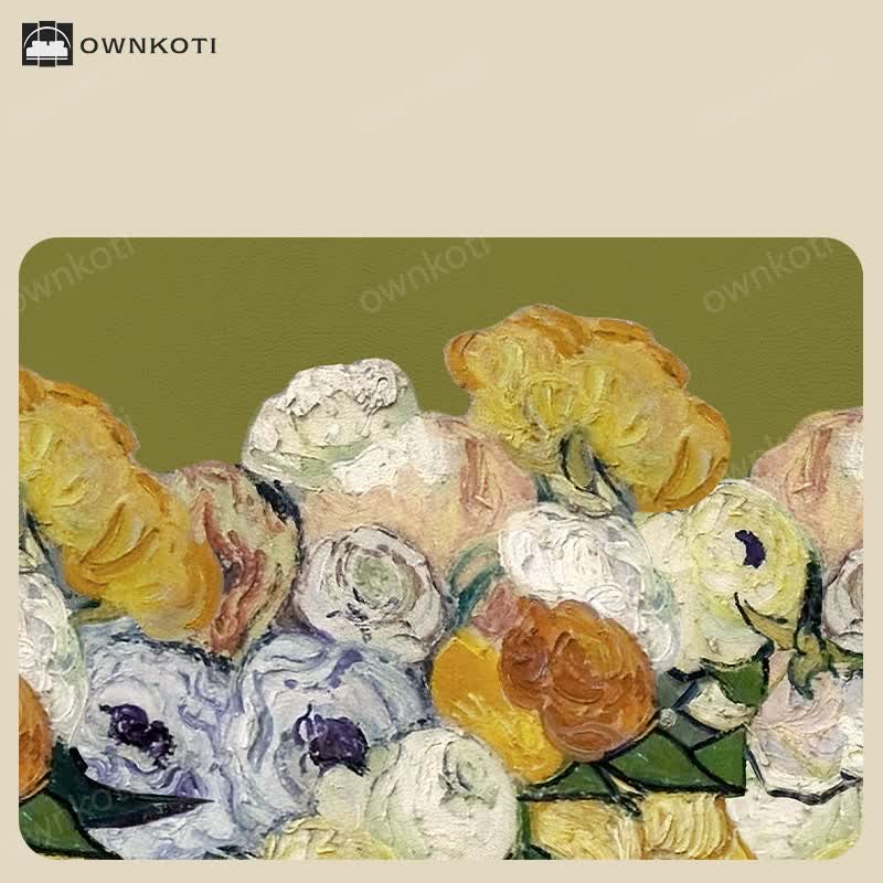 Elegant Oil-painting Large Capacity Waste Bin