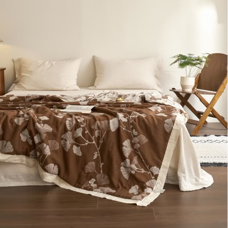 Ginkgo Leaf Double Layer Gauze Cotton Quilt - image 24