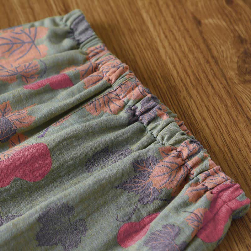 Gourd Pure Cotton Short Sleeves Pajama Set