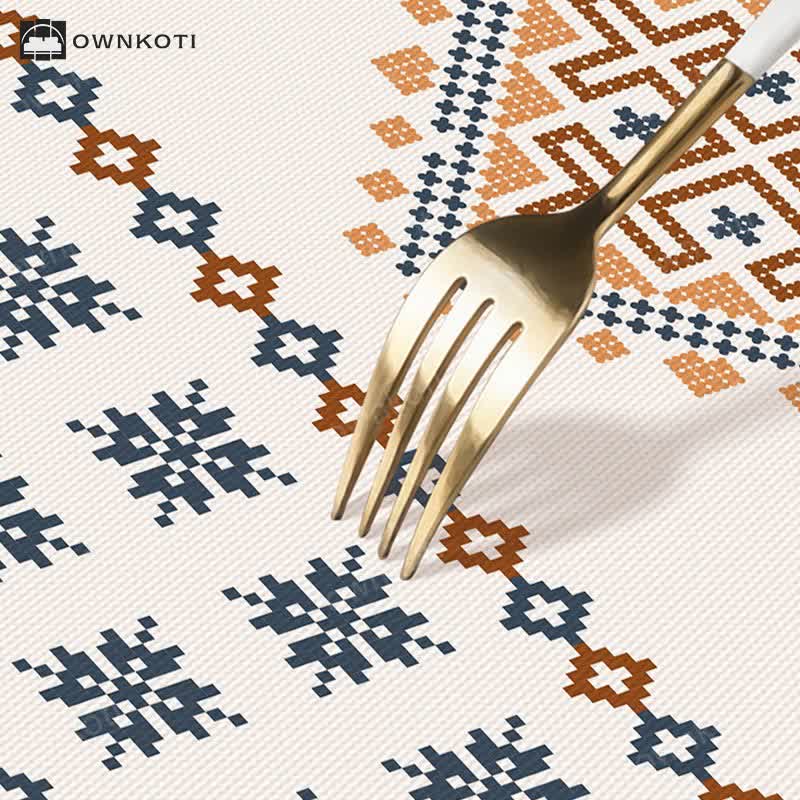 Bohemian Geometric Pattern Waterproof Tablecloth