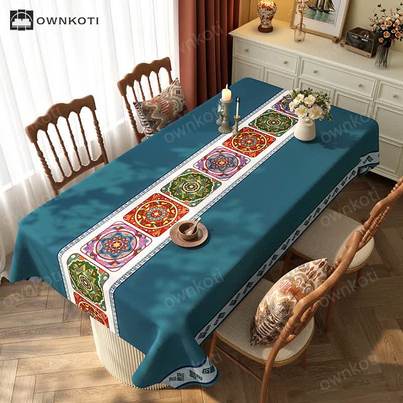 Bohemian Geometric Pattern Waterproof Tablecloth
