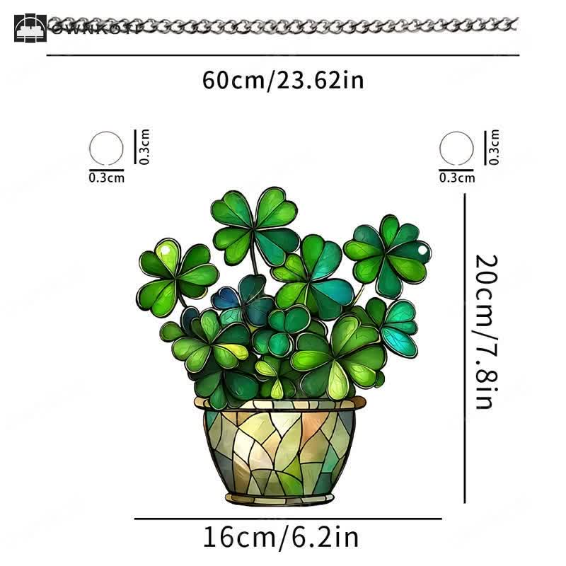 Lucky Clover Acrylic Hanging Decoration