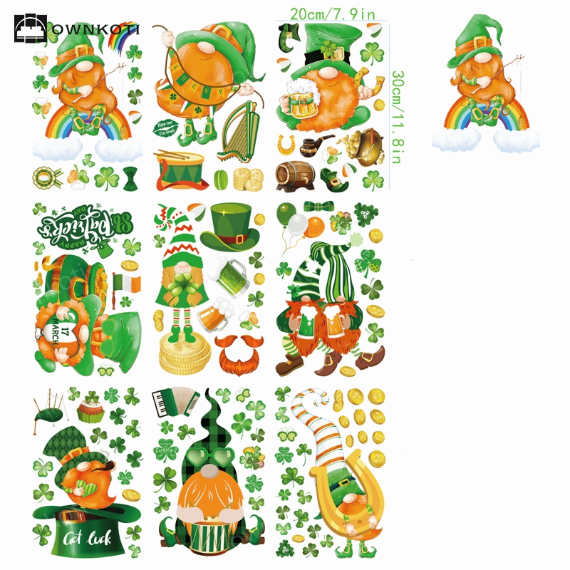 St. Patrick's Day Removable Static Window Cling