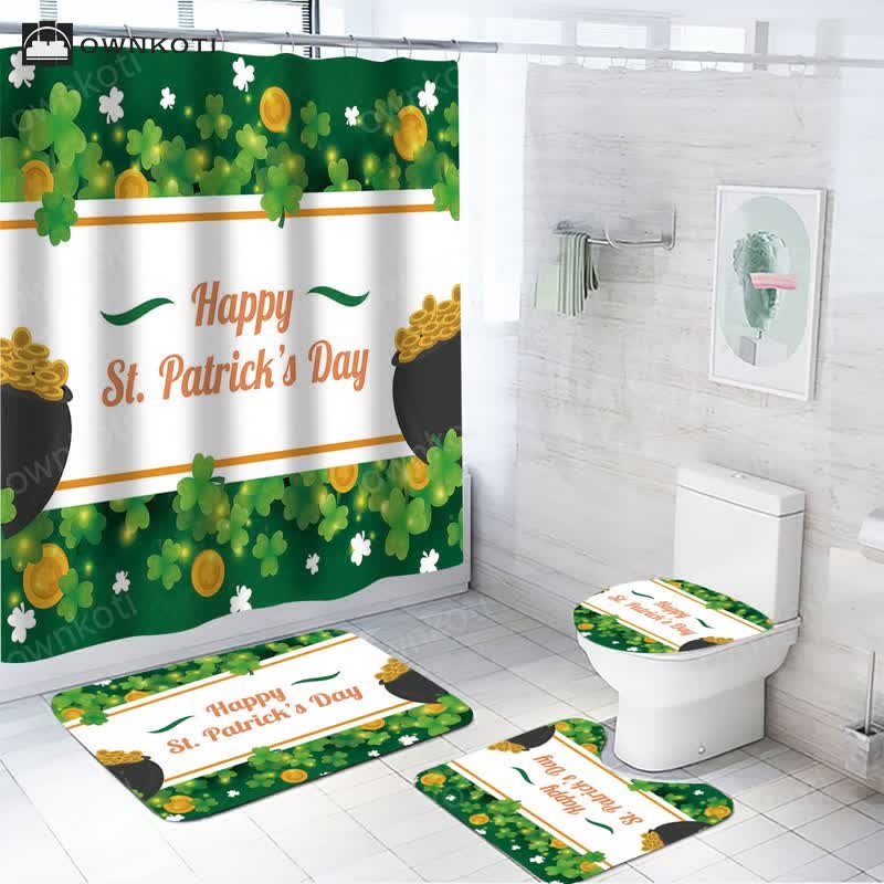 St. Patrick's Day Waterproof Shower Curtain