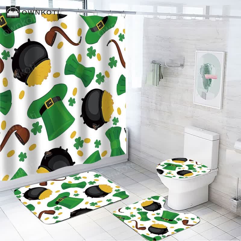 St. Patrick's Day Waterproof Shower Curtain