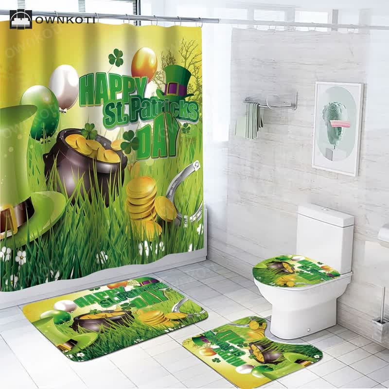 St. Patrick's Day Waterproof Shower Curtain