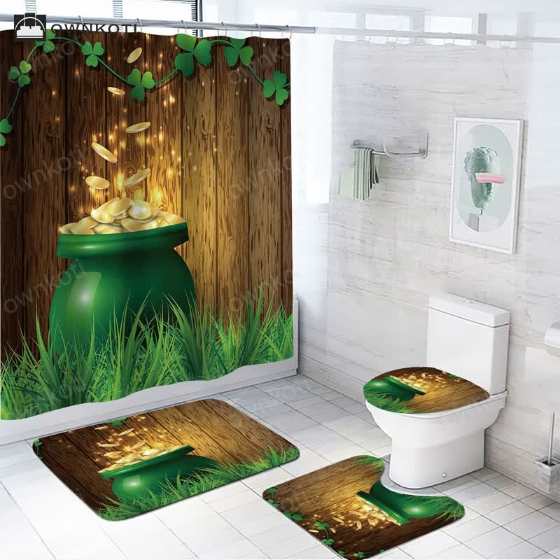 St. Patrick's Day Waterproof Shower Curtain