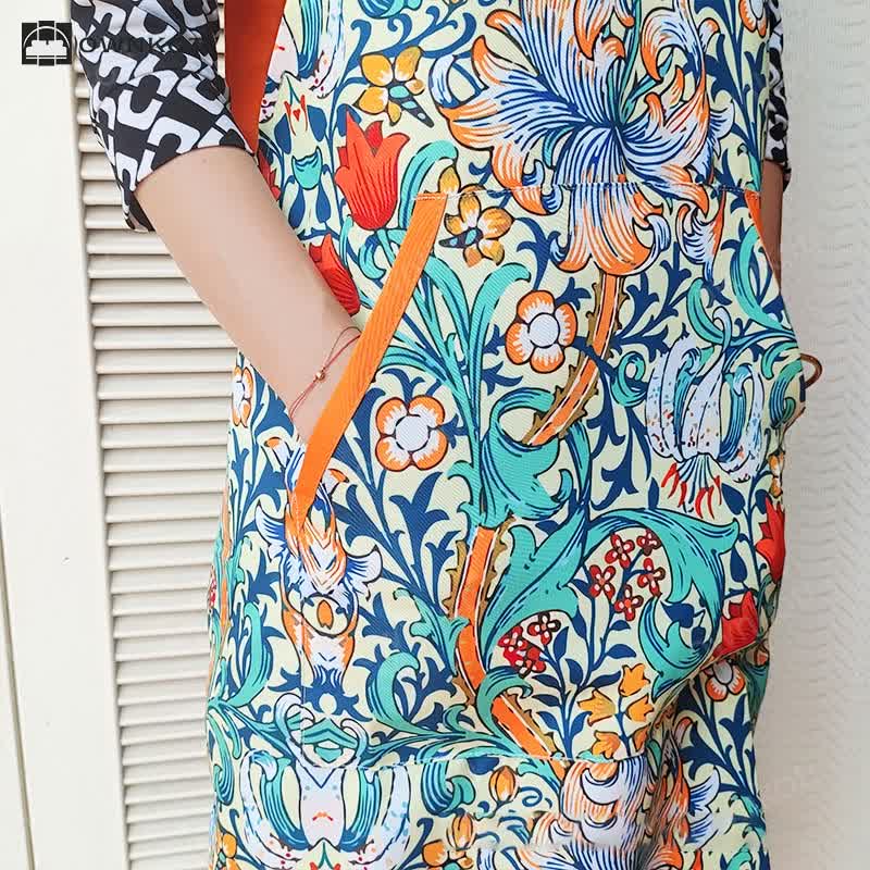 Retro Floral Waterproof Oil-proof Apron