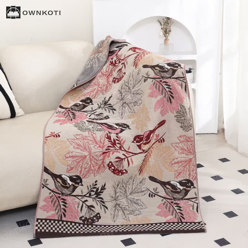 Rural Magpie Cotton Gauze Bath Towel