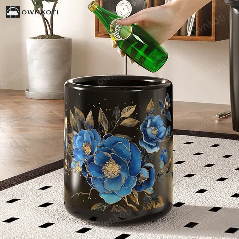 Double Layer Blooming Flower Durable Trash Can