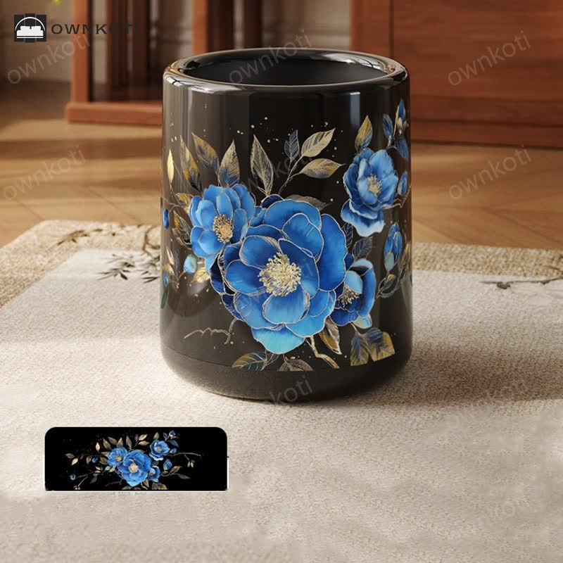 Double Layer Blooming Flower Durable Trash Can