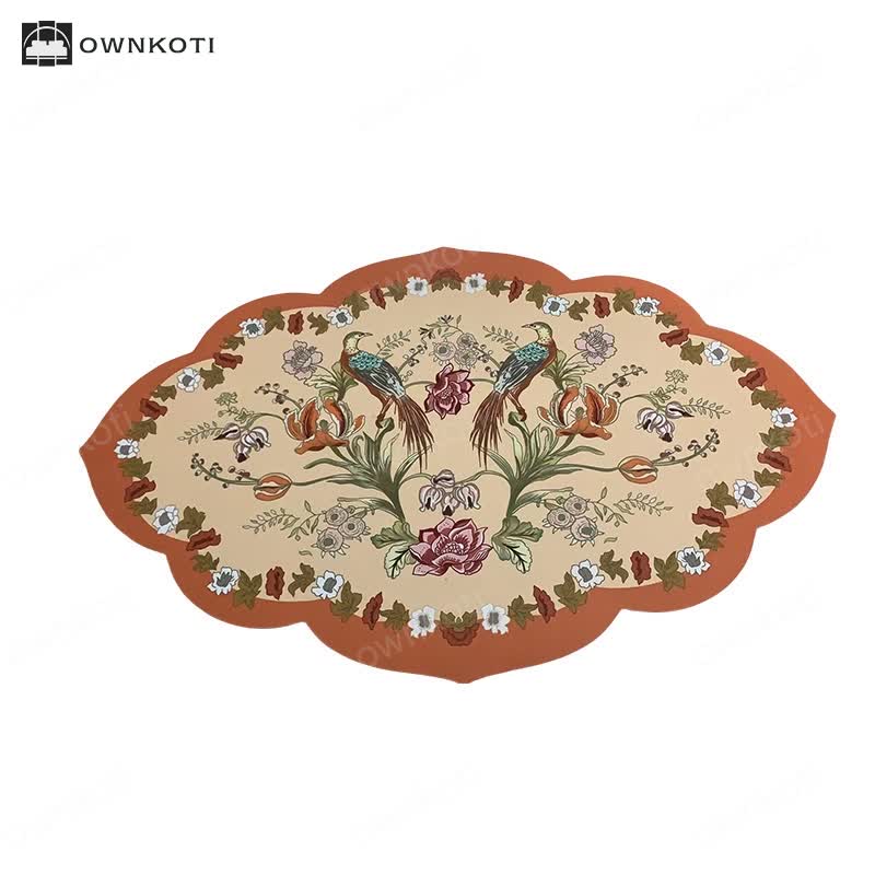Pastoral Style Floral Anti-slip Diatom Mud Bath Mat
