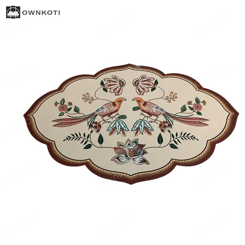 Pastoral Style Floral Anti-slip Diatom Mud Bath Mat