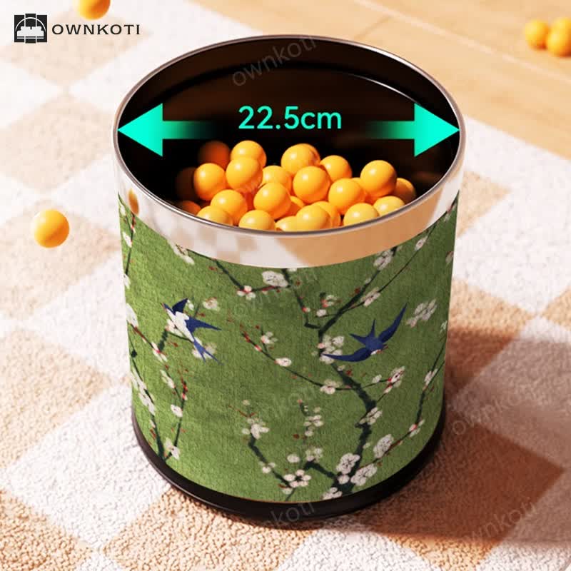 Vintage Floral Large Capacity Trash Bin