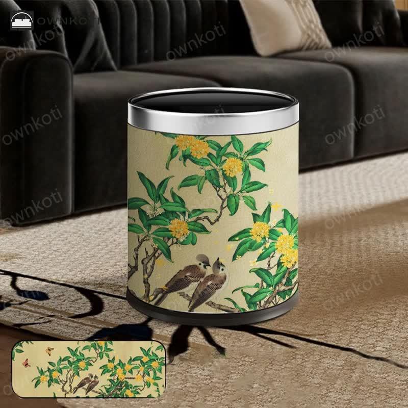 Rural Double Layer Durable Wastebasket