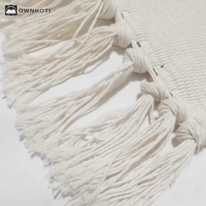 Fresh Pastoral Style Floral Tassel Floor Mat