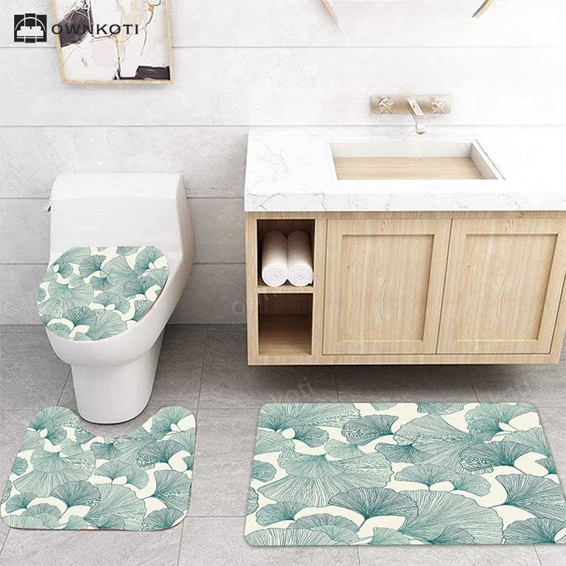 Plant Leaves Waterproof Shower Curtain