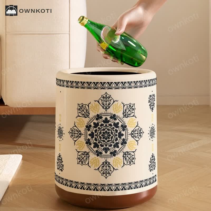 Elegant Double Layer Functional Trash Bin