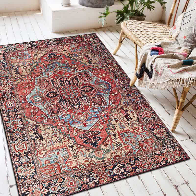 Ethnic Exotic Rectangular Decorative Floor Mat