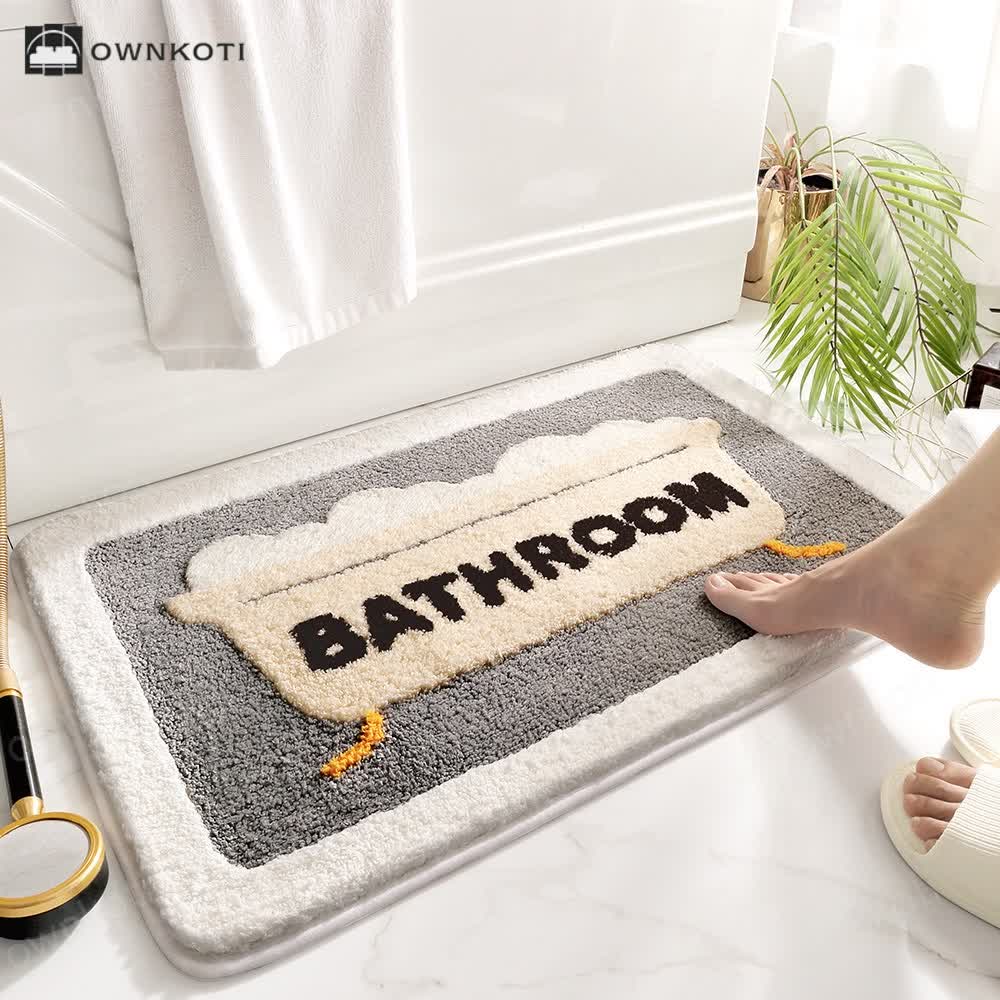 Plant Flower Cartoon Absorbent Floor Mat