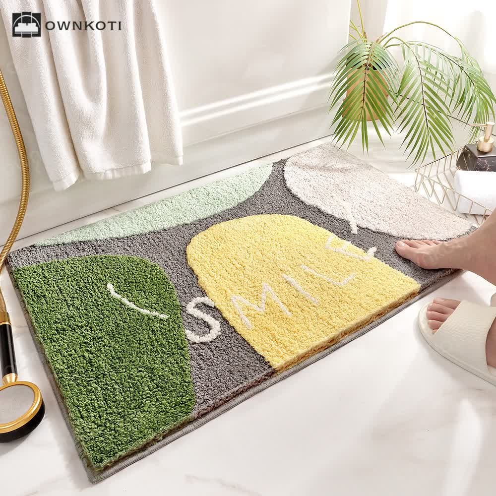 Plant Flower Cartoon Absorbent Floor Mat