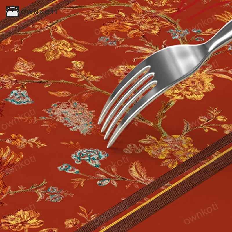 Decorative Elegant Floral Durable Trash Bin