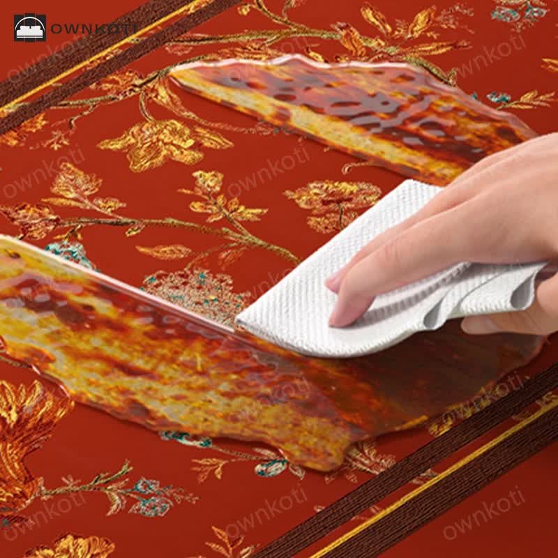 Decorative Elegant Floral Durable Trash Bin