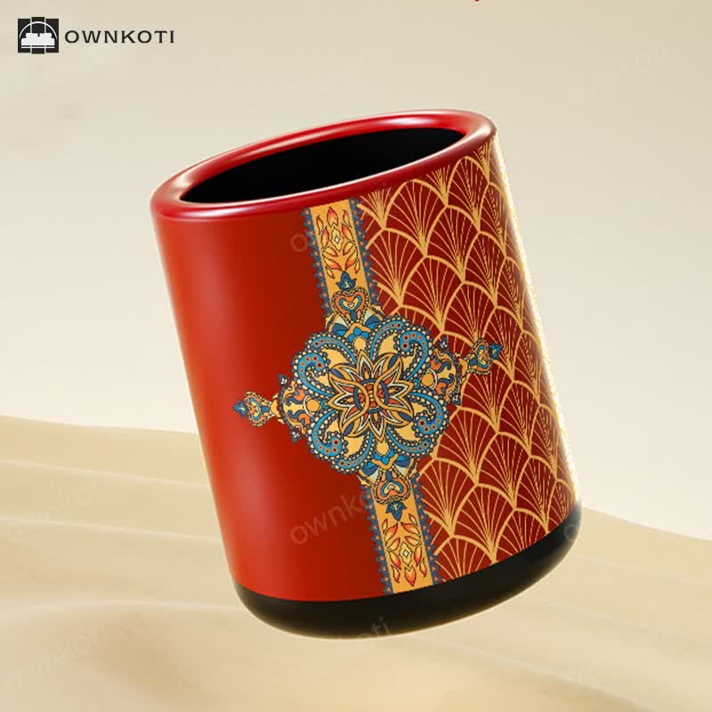 Moroccan Style Double Barrel Decorative Trash Bin