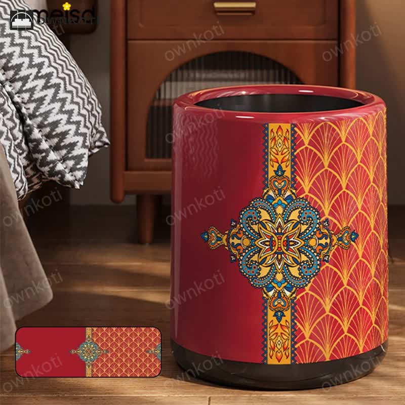 Moroccan Style Double Barrel Decorative Trash Bin